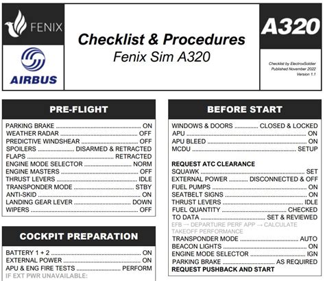 Re-engined with. . Fenix a320 manual pdf